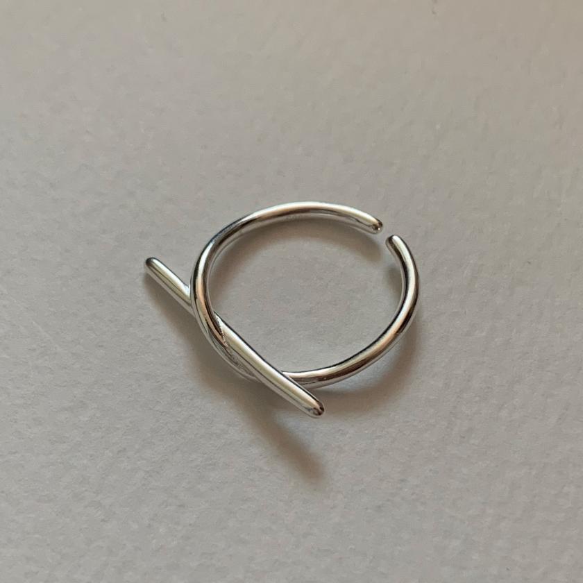 VENUSY | S925純銀｜柔結無聲・銀線開口戒-細節圖7