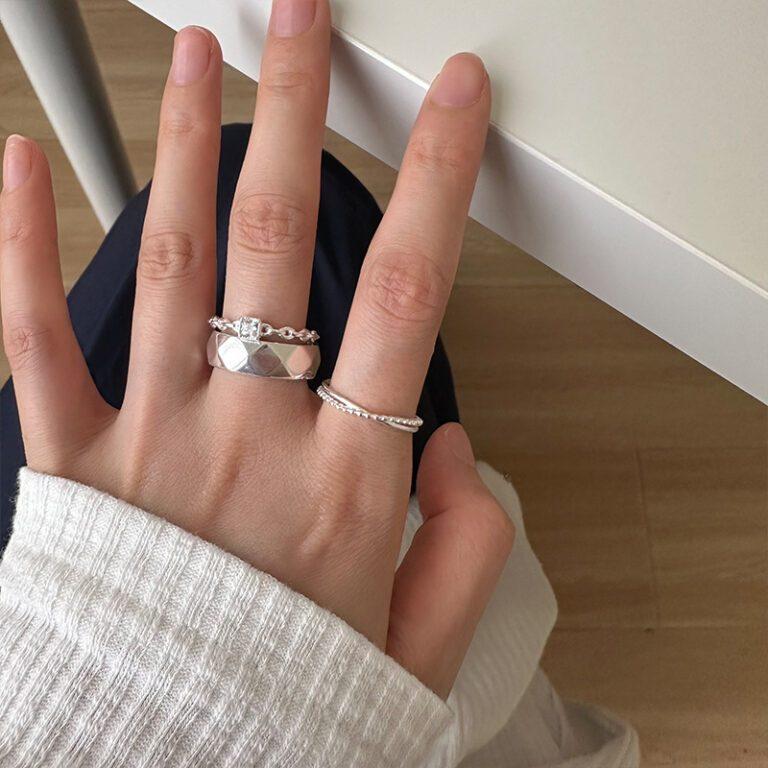 VENUSY | S925純銀｜界限之環・開口紋理戒-細節圖4