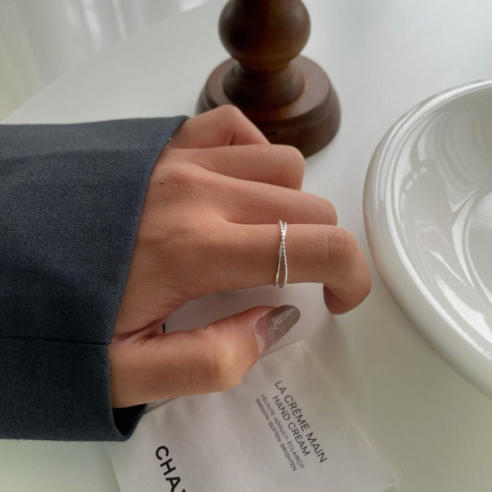 VENUSY | S925純銀｜界限之環・開口紋理戒-細節圖5