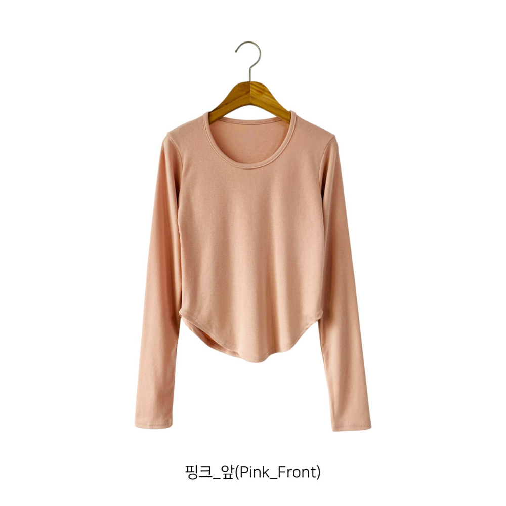 VENUSY｜正韓🇰🇷 - 𝟧 ᴄᴏʟᴏʀꜱ♥︎ 韓國女裝｜圓領修身長袖T恤 韓國T恤-細節圖9