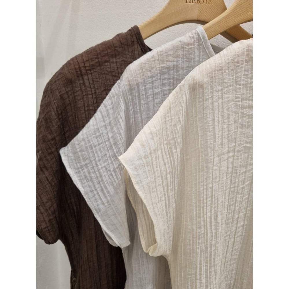 VENUSY｜正韓🇰🇷 - 韓國女裝｜天絲透光綁帶襯衫 韓國襯衫-細節圖6