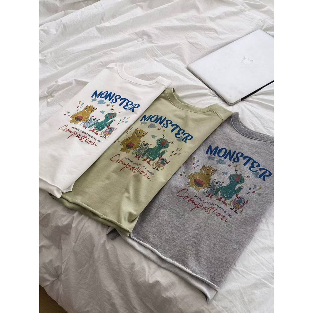 VENUSY｜正韓🇰🇷 - 韓國女裝｜落肩怪獸短袖T恤 韓國T恤-細節圖5