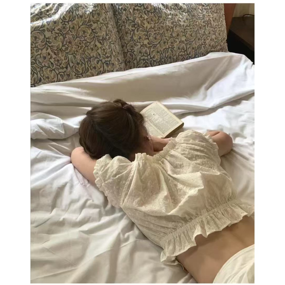 VENUSY｜正韓🇰🇷 - 韓國女裝｜刺繡蝴蝶結短版襯衫 韓國襯衫-細節圖3