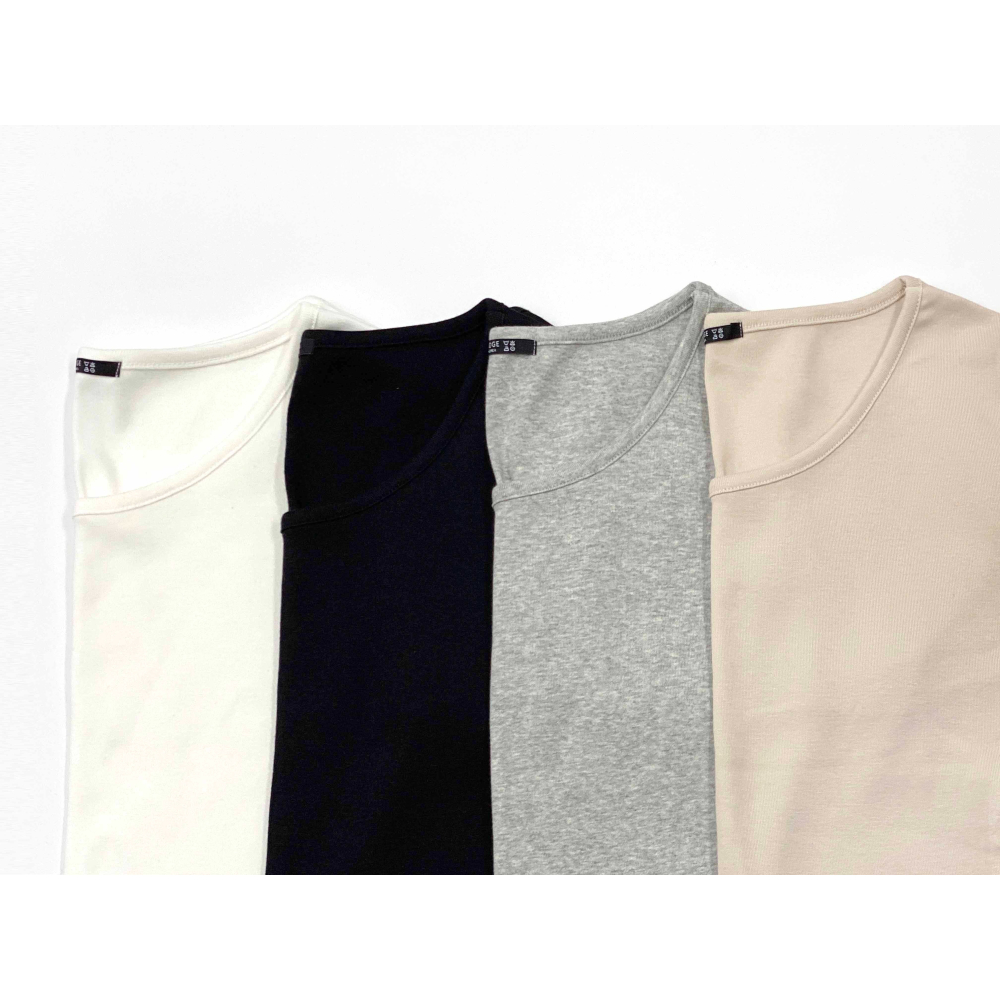 VENUSY｜正韓🇰🇷 - 韓國女裝｜棉莫代爾U領修身短袖T恤 韓國T恤-細節圖10