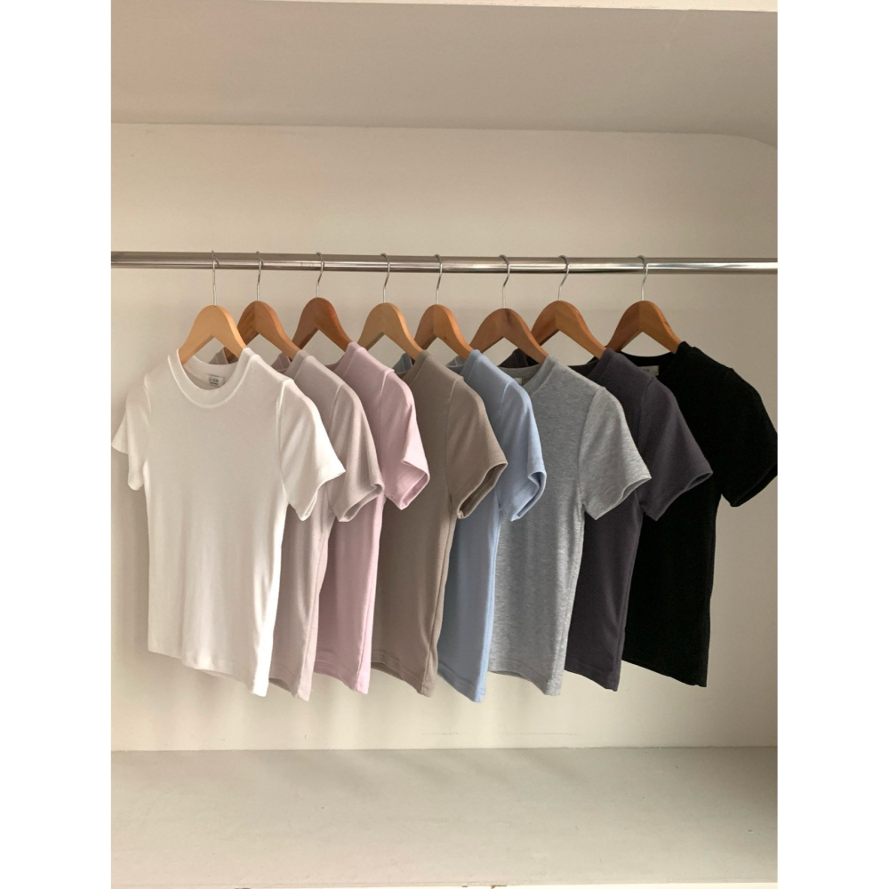 VENUSY｜正韓🇰🇷 - 韓國女裝｜基本圓領短袖T恤 韓國T恤-細節圖2