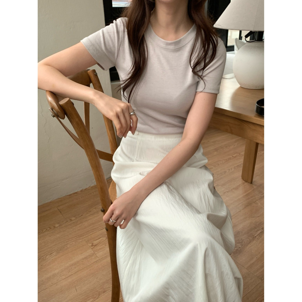 VENUSY｜正韓🇰🇷 - 韓國女裝｜基本圓領短袖T恤 韓國T恤-細節圖4