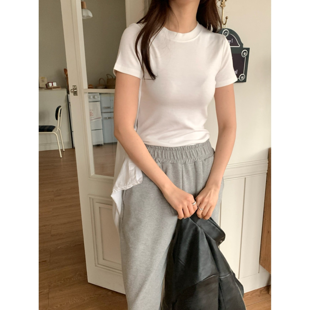VENUSY｜正韓🇰🇷 - 韓國女裝｜基本圓領短袖T恤 韓國T恤-細節圖5