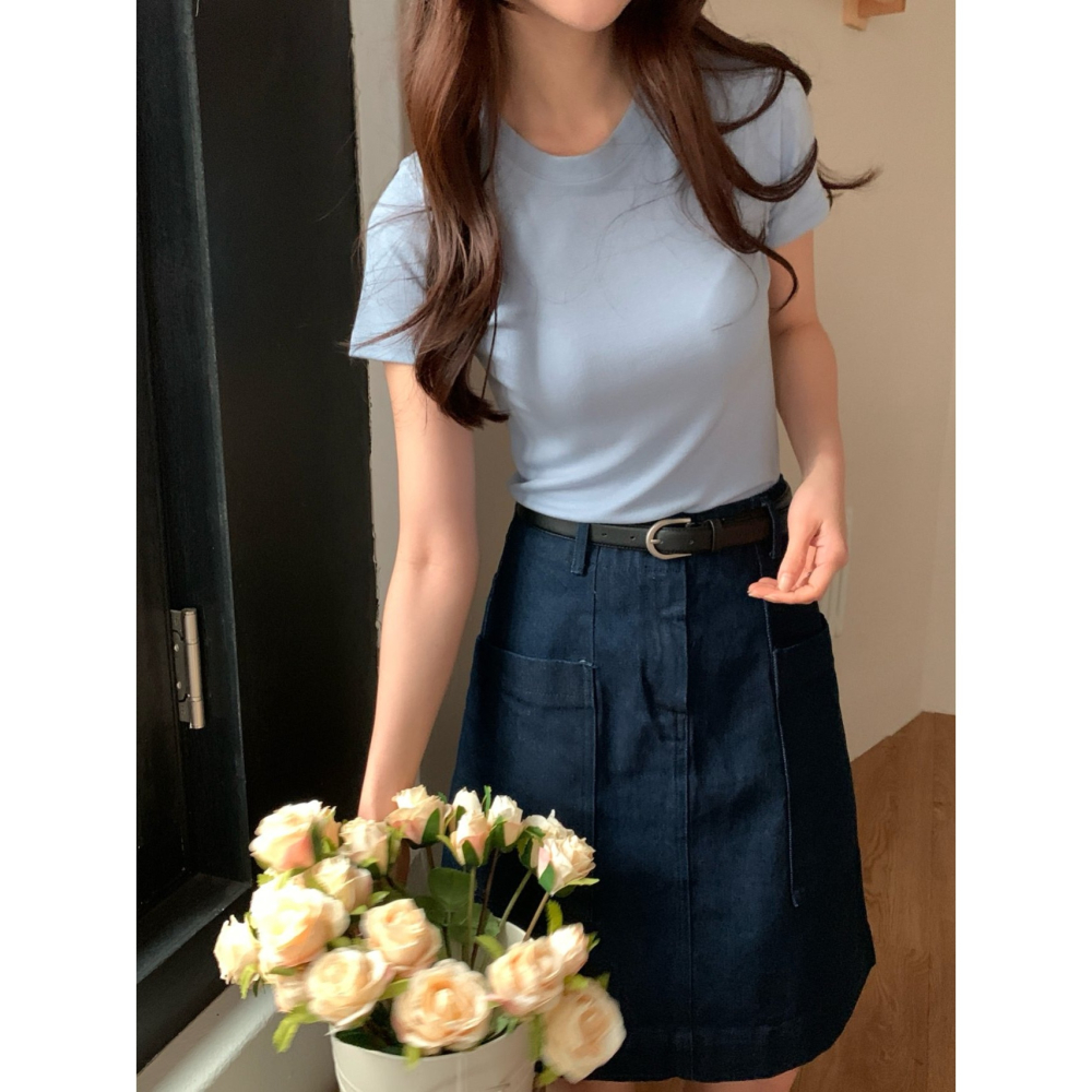 VENUSY｜正韓🇰🇷 - 韓國女裝｜基本圓領短袖T恤 韓國T恤-細節圖9