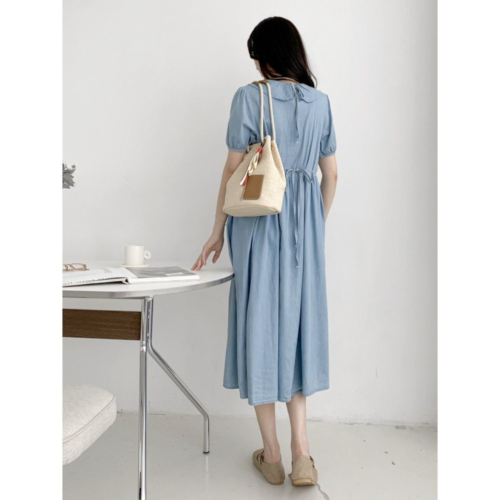 VENUSY｜正韓🇰🇷 - 韓國女裝｜皮革口袋藤編包 肩背側背兩用-細節圖5