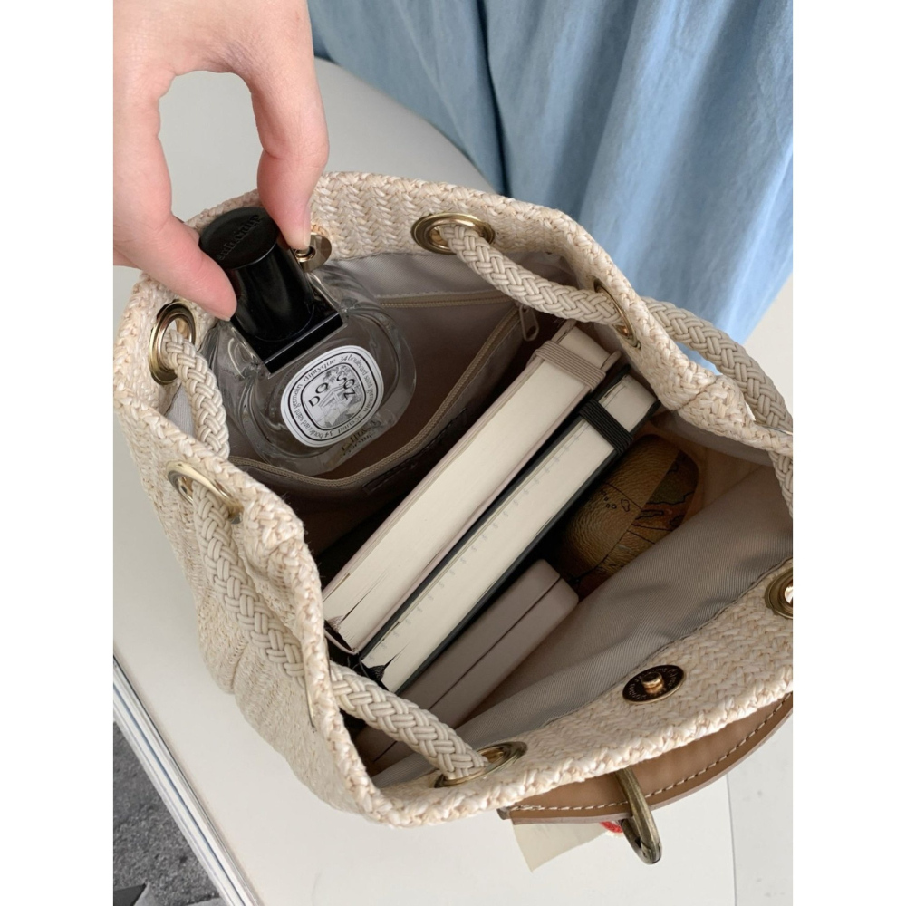 VENUSY｜正韓🇰🇷 - 韓國女裝｜皮革口袋藤編包 肩背側背兩用-細節圖10