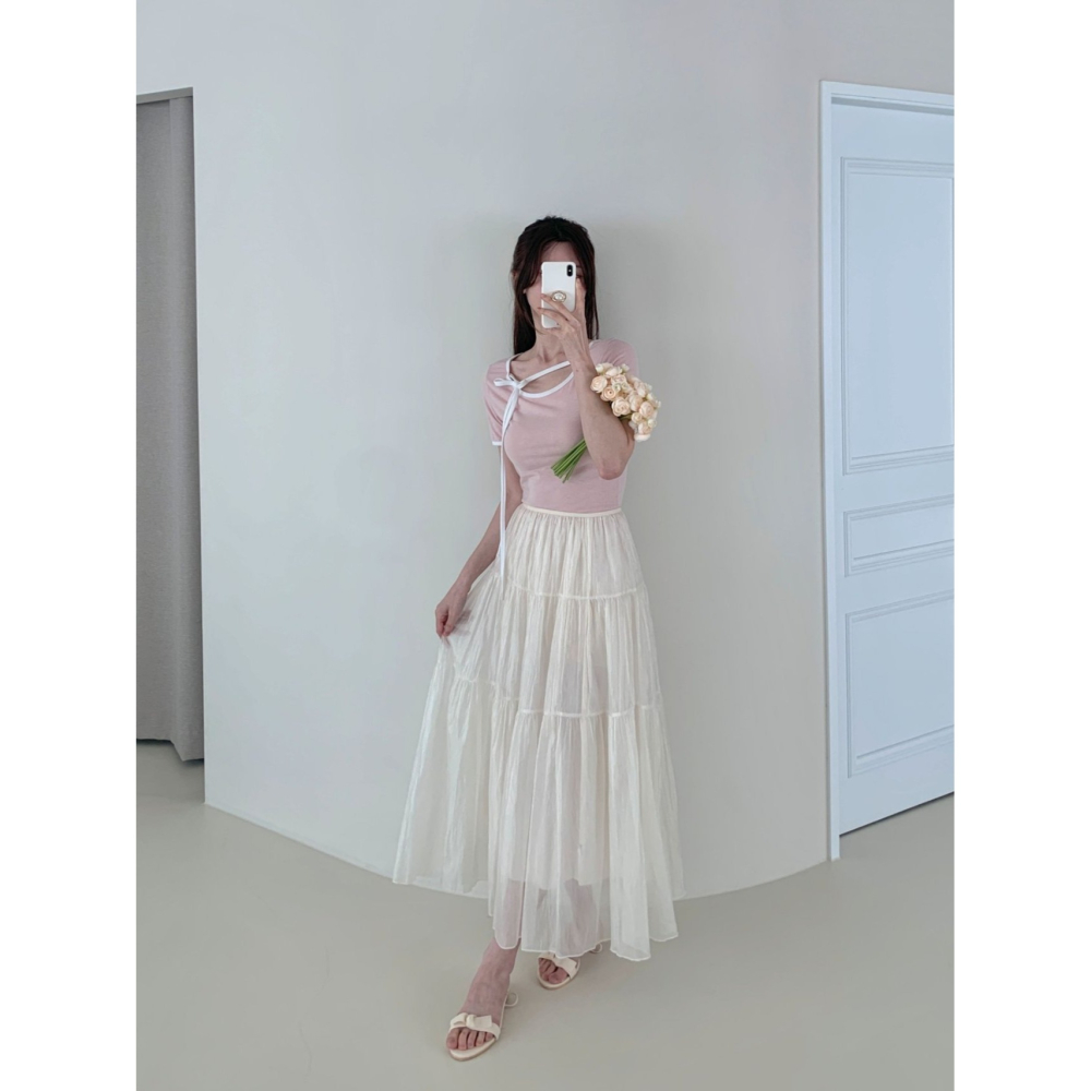 VENUSY｜正韓🇰🇷 - 韓國女裝｜芭蕾舞分層長裙-細節圖2