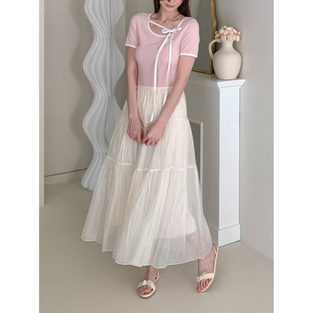 VENUSY｜正韓🇰🇷 - 韓國女裝｜芭蕾舞分層長裙-細節圖4