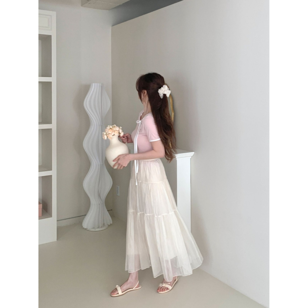 VENUSY｜正韓🇰🇷 - 韓國女裝｜芭蕾舞分層長裙-細節圖6
