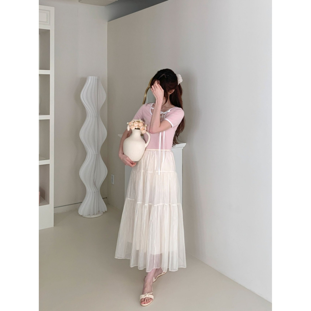 VENUSY｜正韓🇰🇷 - 韓國女裝｜芭蕾舞分層長裙-細節圖8
