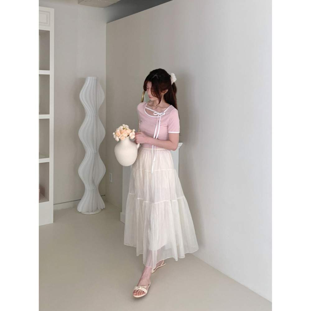 VENUSY｜正韓🇰🇷 - 韓國女裝｜芭蕾舞分層長裙-細節圖9