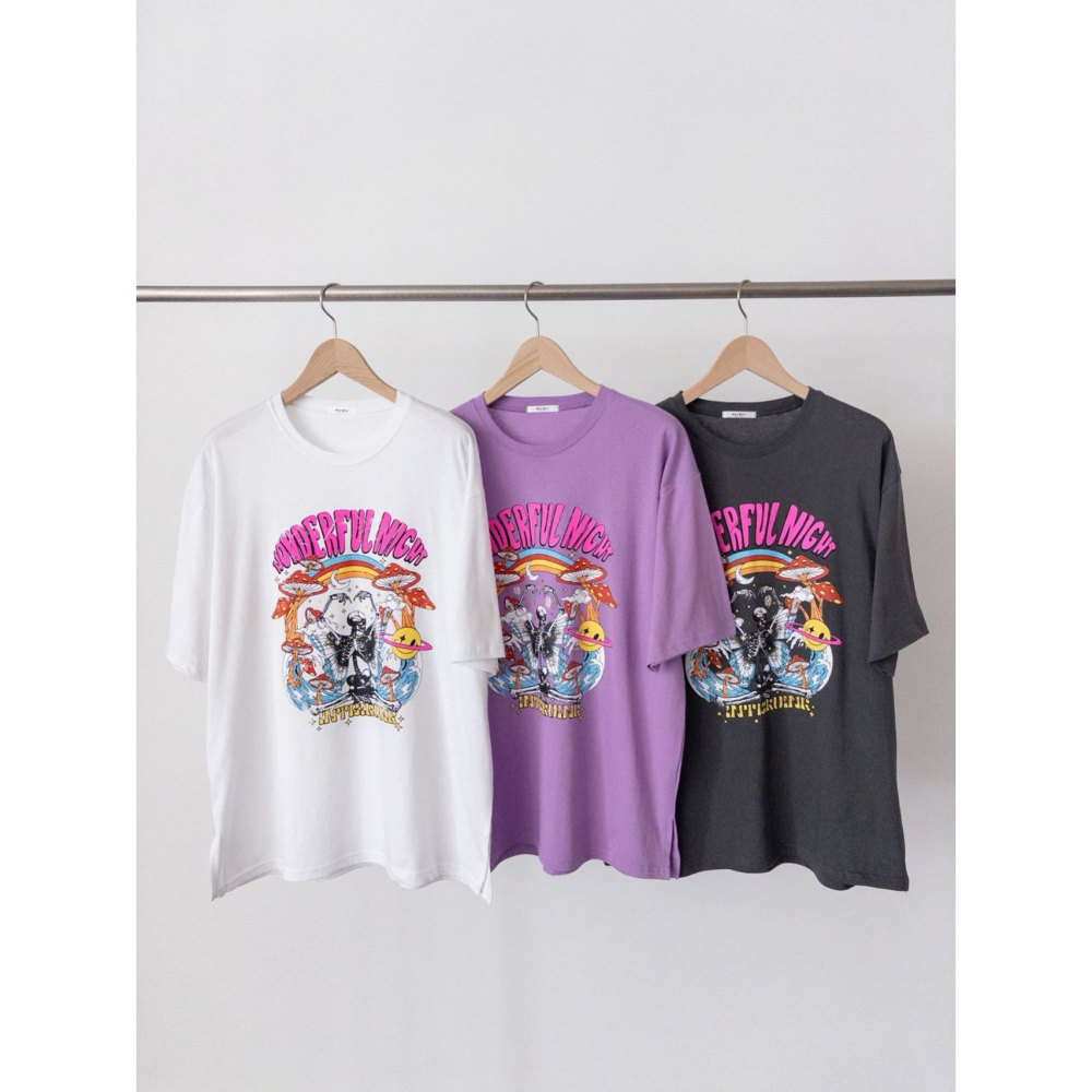 VENUSY｜正韓🇰🇷 - 𝟷𝟶𝟶%棉☀ 韓國女裝｜純棉寬鬆搖滾T恤 韓國T恤-細節圖11