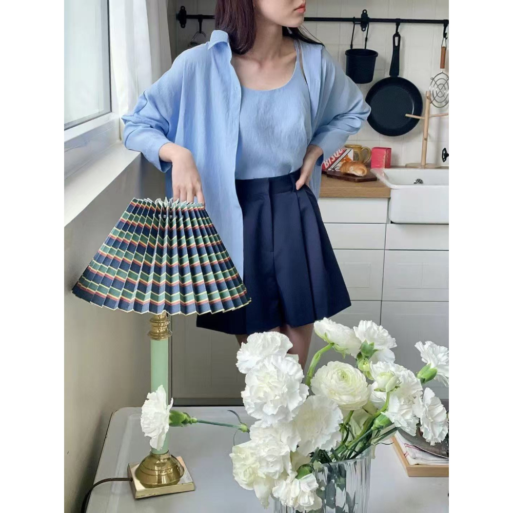 VENUSY｜正韓🇰🇷 - 韓國女裝｜基本款背心寬鬆襯衫 韓國襯衫套裝-細節圖7