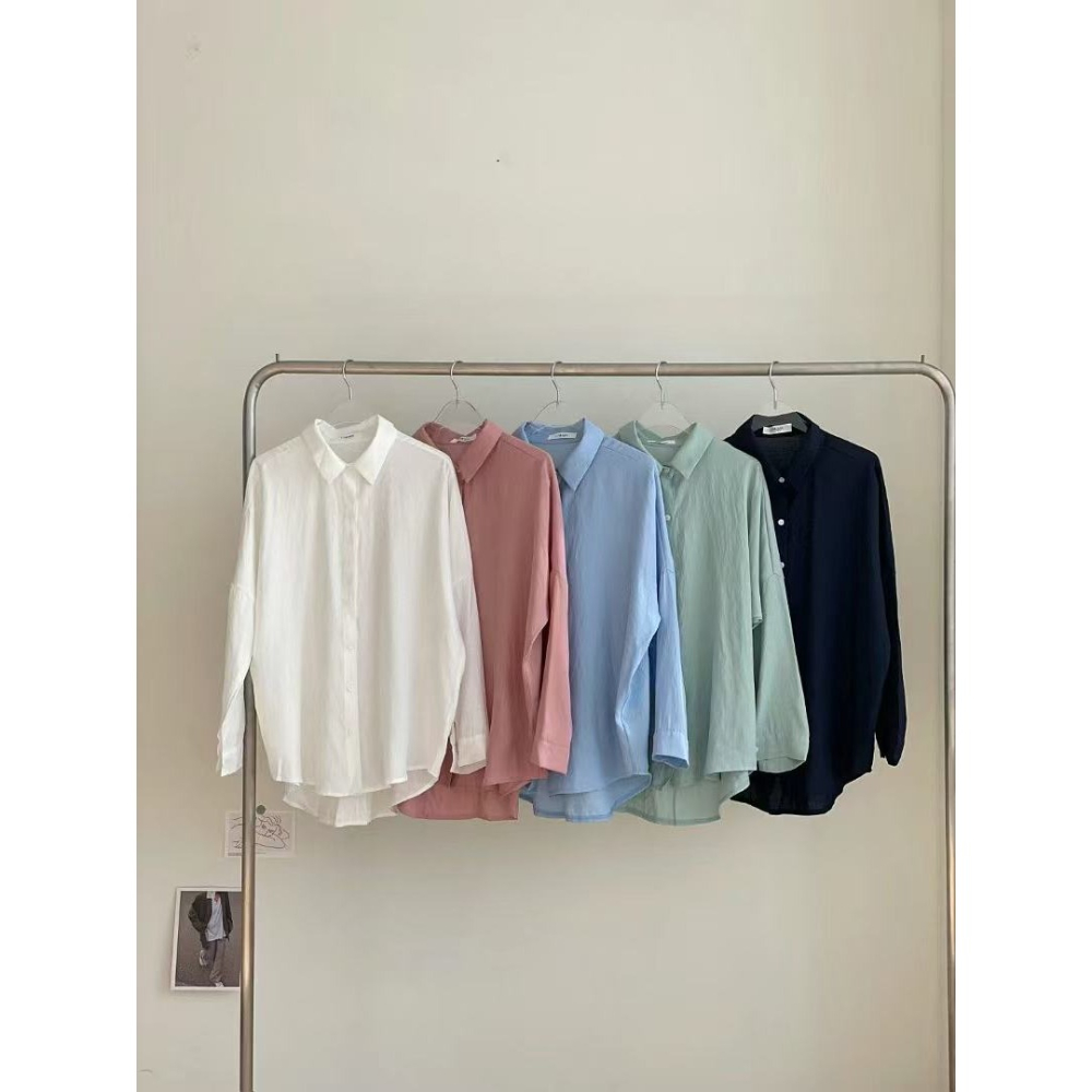 VENUSY｜正韓🇰🇷 - 韓國女裝｜基本款背心寬鬆襯衫 韓國襯衫套裝-細節圖8
