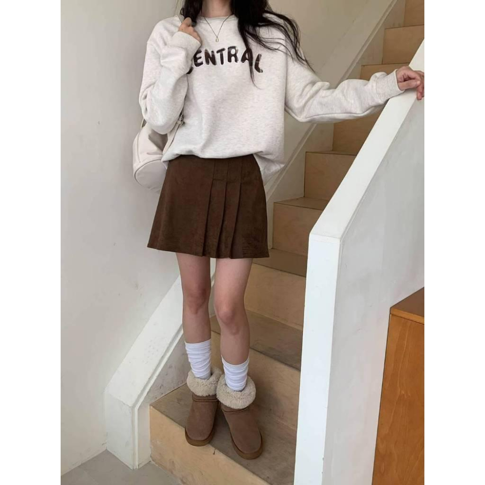 VENUSY｜正韓🇰🇷 - 韓國東大門空運直送台灣｜麓皮H型百褶裙 短裙-細節圖3