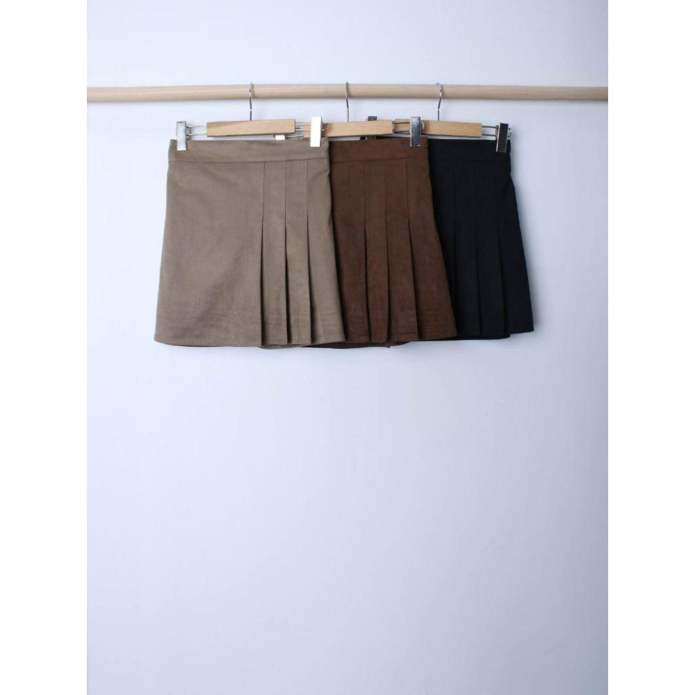 VENUSY｜正韓🇰🇷 - 韓國東大門空運直送台灣｜麓皮H型百褶裙 短裙-細節圖7