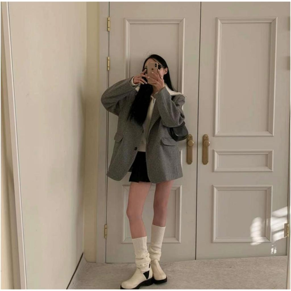 【羊毛極美】韓女衣櫥必備 VENUSY｜正韓🇰🇷 - 韓國東大門空運直送台灣｜羊毛半長厚大衣-細節圖6