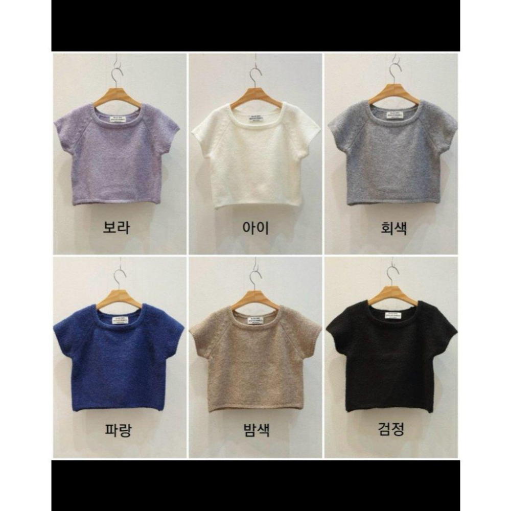 【羊毛絨親膚】VENUSY｜正韓🇰🇷 - 韓國東大門空運直送台灣｜柔軟短袖羊毛針織衫-細節圖9