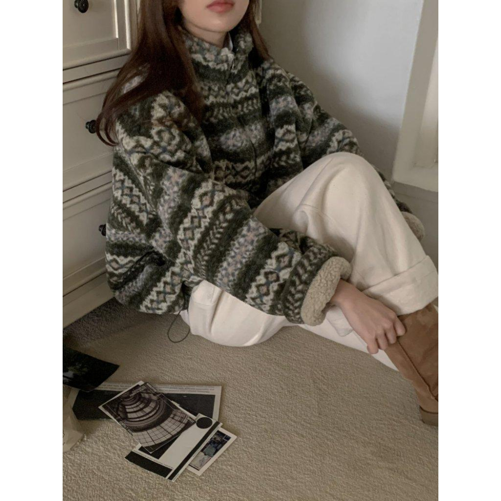 【北歐風保暖】VENUSY｜正韓🇰🇷 - 韓國東大門空運直送台灣｜雪花絨毛外套-細節圖4