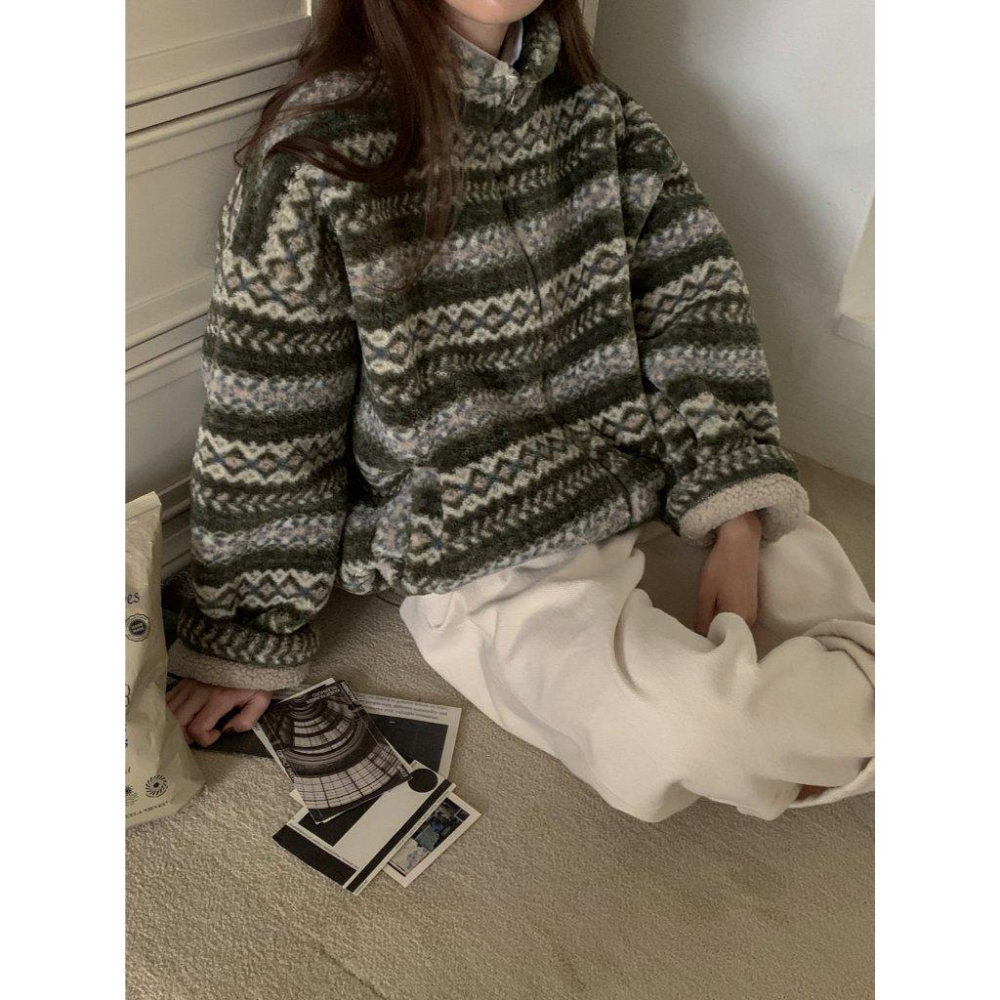 【北歐風保暖】VENUSY｜正韓🇰🇷 - 韓國東大門空運直送台灣｜雪花絨毛外套-細節圖5