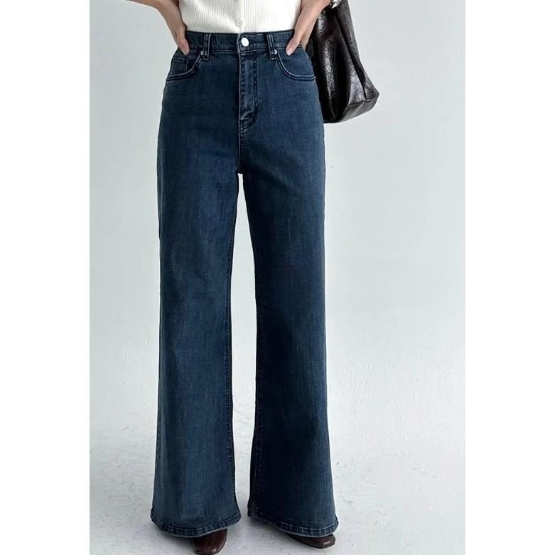 現貨 24H【彈性高級】VENUSY｜正韓🇰🇷 - 韓國東大門空運直送台灣｜深藍高腰牛仔褲-細節圖4