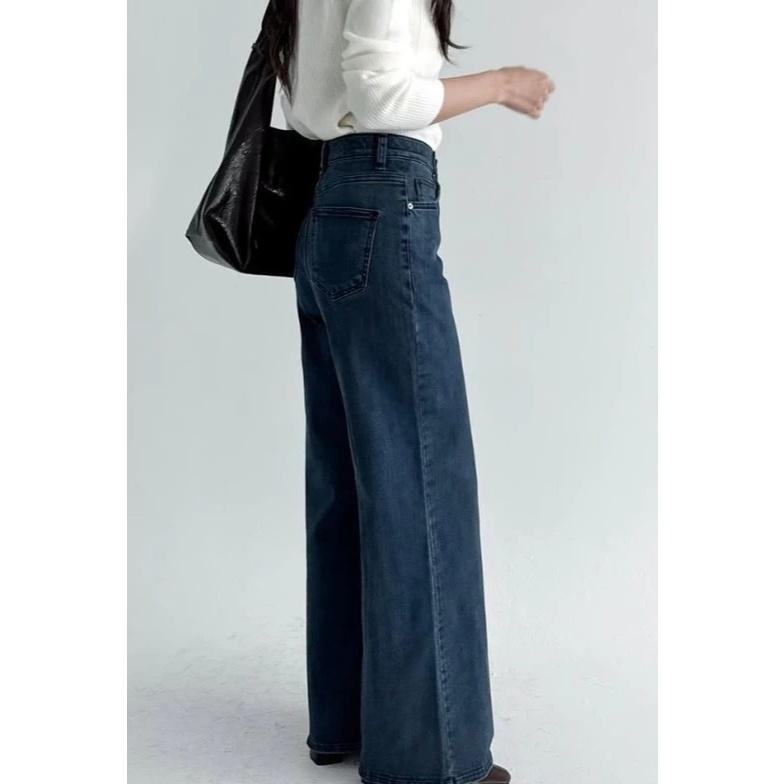 現貨 24H【彈性高級】VENUSY｜正韓🇰🇷 - 韓國東大門空運直送台灣｜深藍高腰牛仔褲-細節圖7