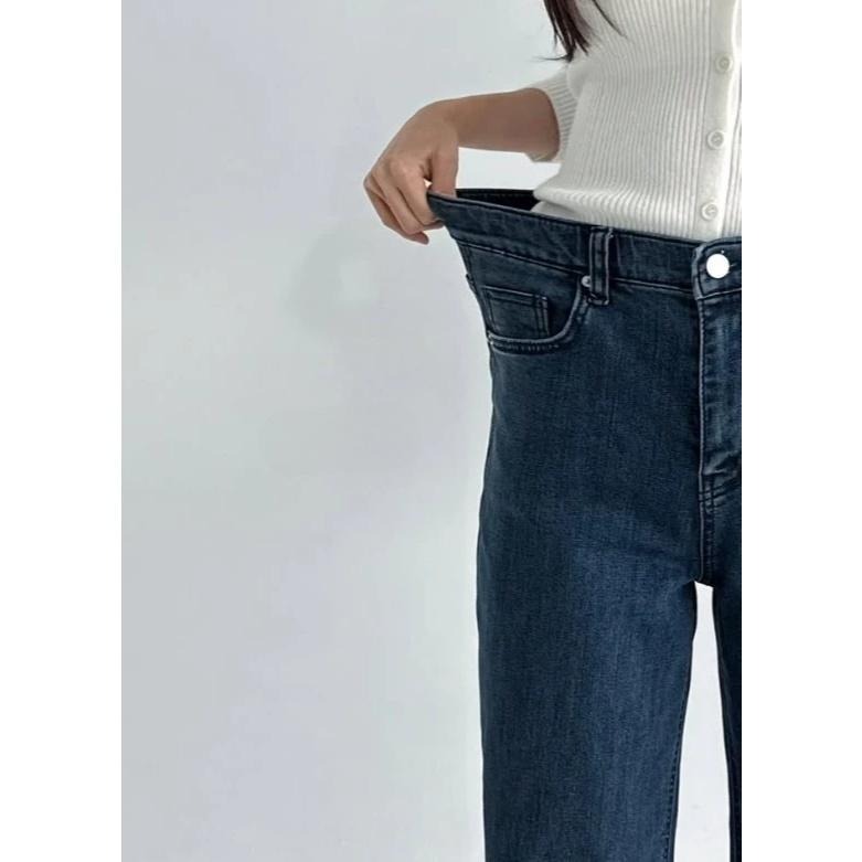 現貨 24H【彈性高級】VENUSY｜正韓🇰🇷 - 韓國東大門空運直送台灣｜深藍高腰牛仔褲-細節圖9