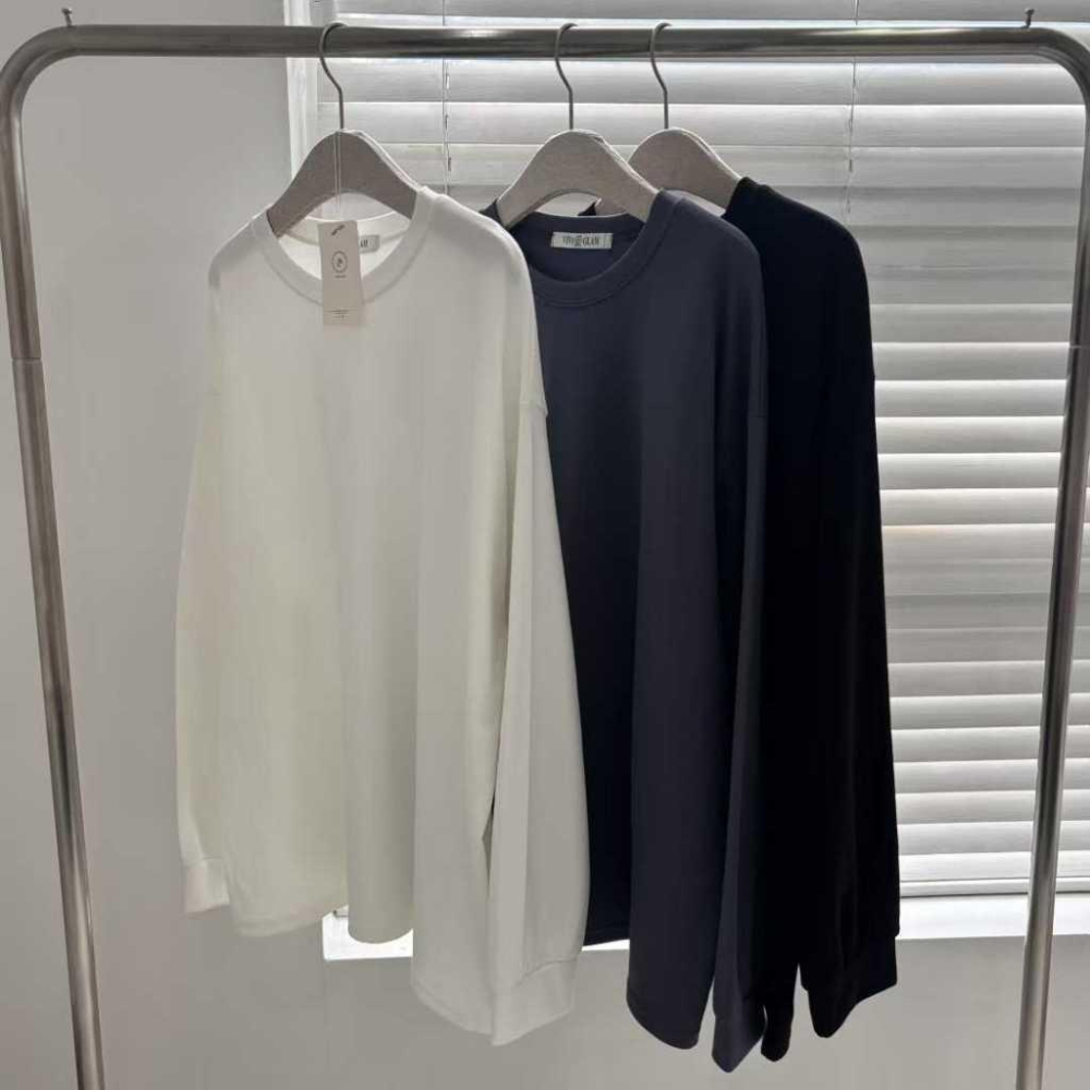 【韓系極簡】VENUSY｜正韓🇰🇷 - 韓國東大門空運直送台灣｜寬鬆落肩長袖上衣-細節圖6