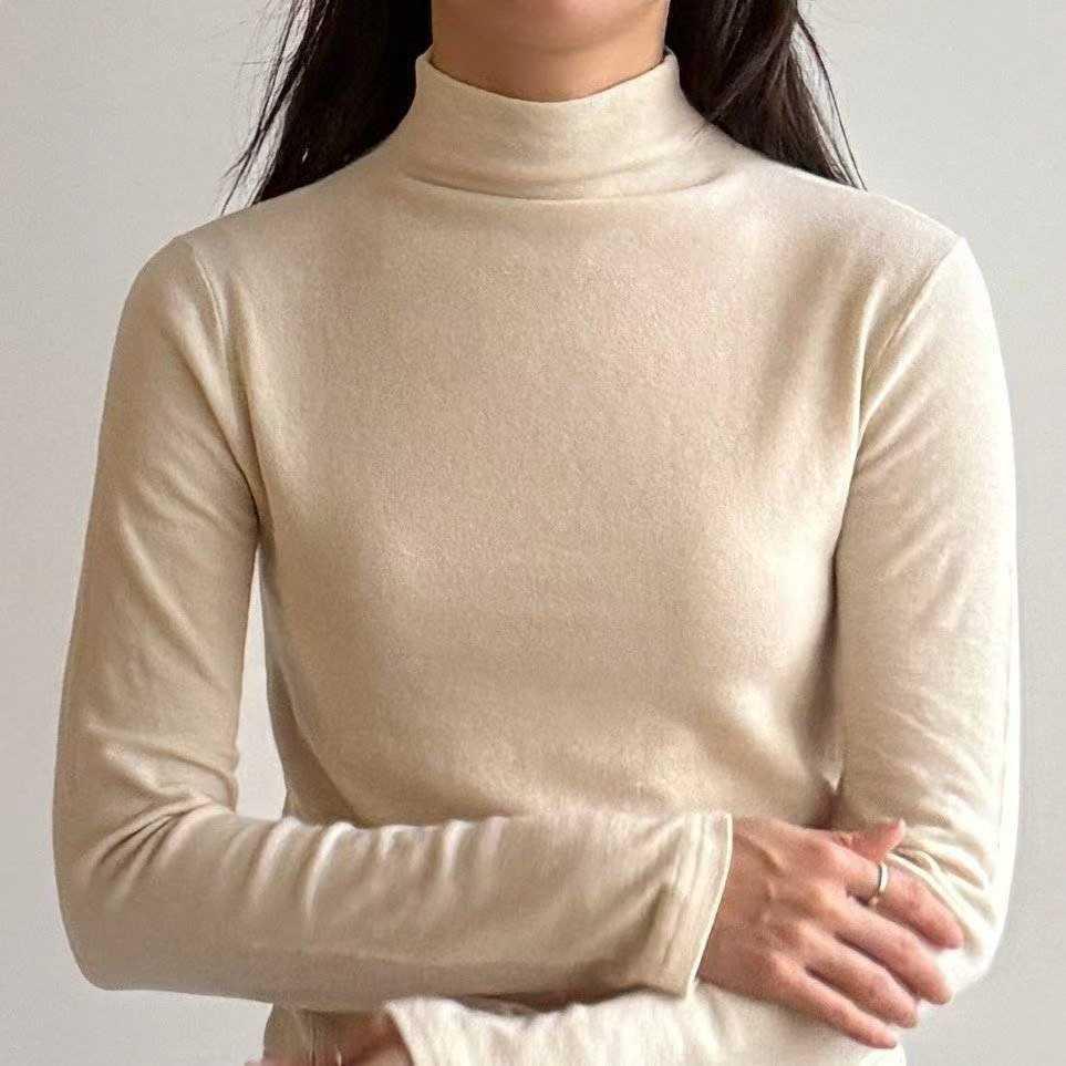 【羊毛柔軟保暖】VENUSY｜正韓🇰🇷 - 韓國東大門空運直送台灣｜安哥拉羊毛中高領上衣 打底 內搭-細節圖3