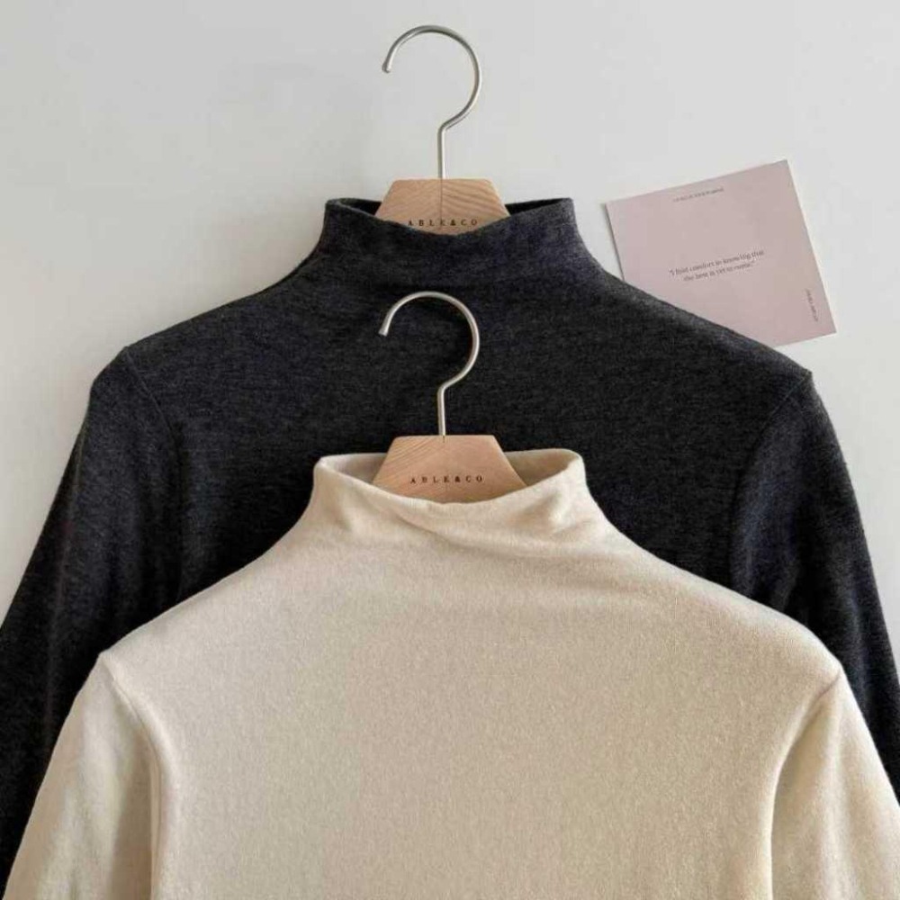 現貨 24H【羊毛柔軟保暖】VENUSY｜正韓🇰🇷 - 韓國東大門空運直送台灣｜安哥拉羊毛中高領上衣 打底 內搭-細節圖7