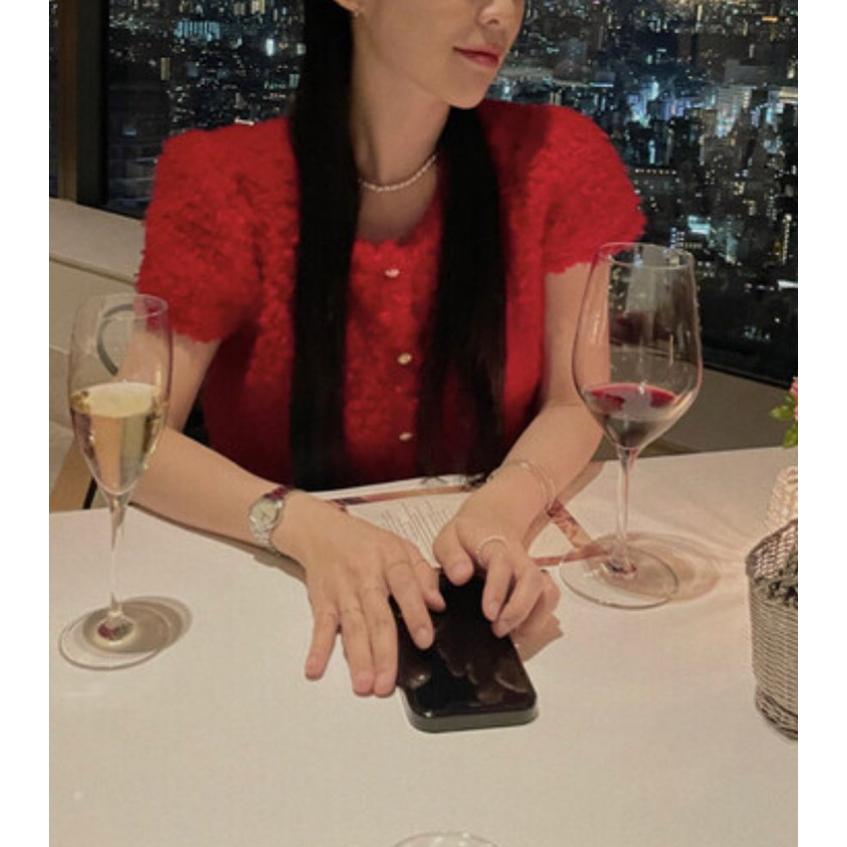 【泰迪絨×軟萌質感】VENUSY｜正韓🇰🇷 - 韓國東大門空運直送台灣｜毛絨短版短袖外套-細節圖5