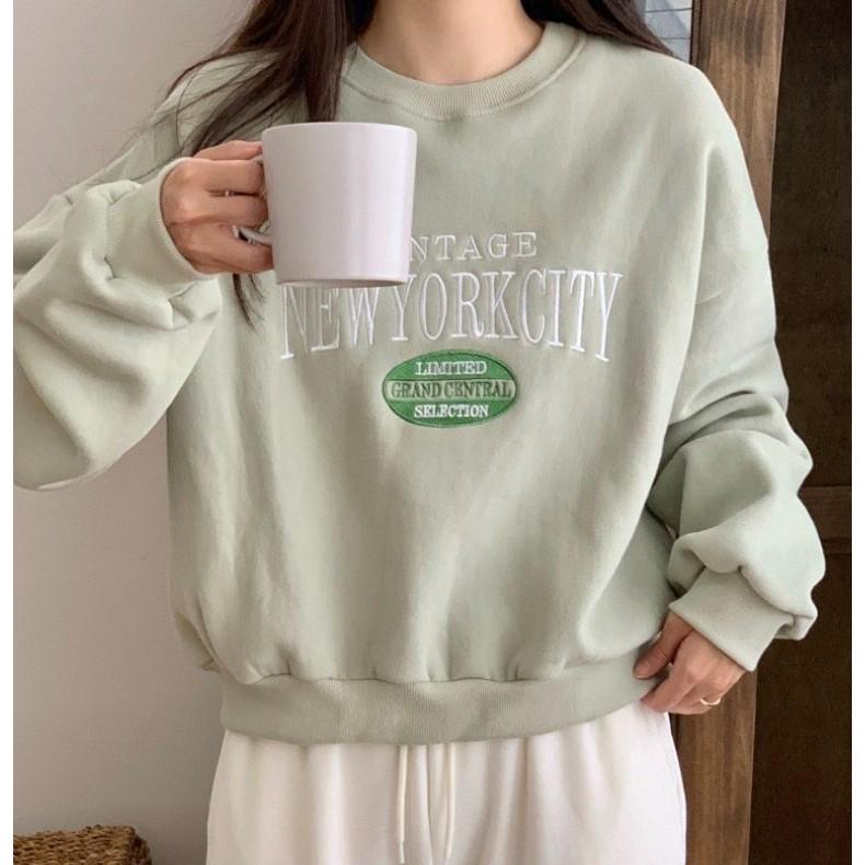 ɢɪʀʟs＇ x ᴠᴇɴᴜsʏ｜正韓🇰🇷 - 韓國東大門空運直送台灣｜復古內刷毛大學T-細節圖3