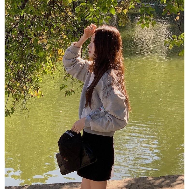 ɢɪʀʟs＇ x ᴠᴇɴᴜsʏ｜正韓🇰🇷 - 韓國東大門空運直送台灣｜復古內刷毛大學T-細節圖8