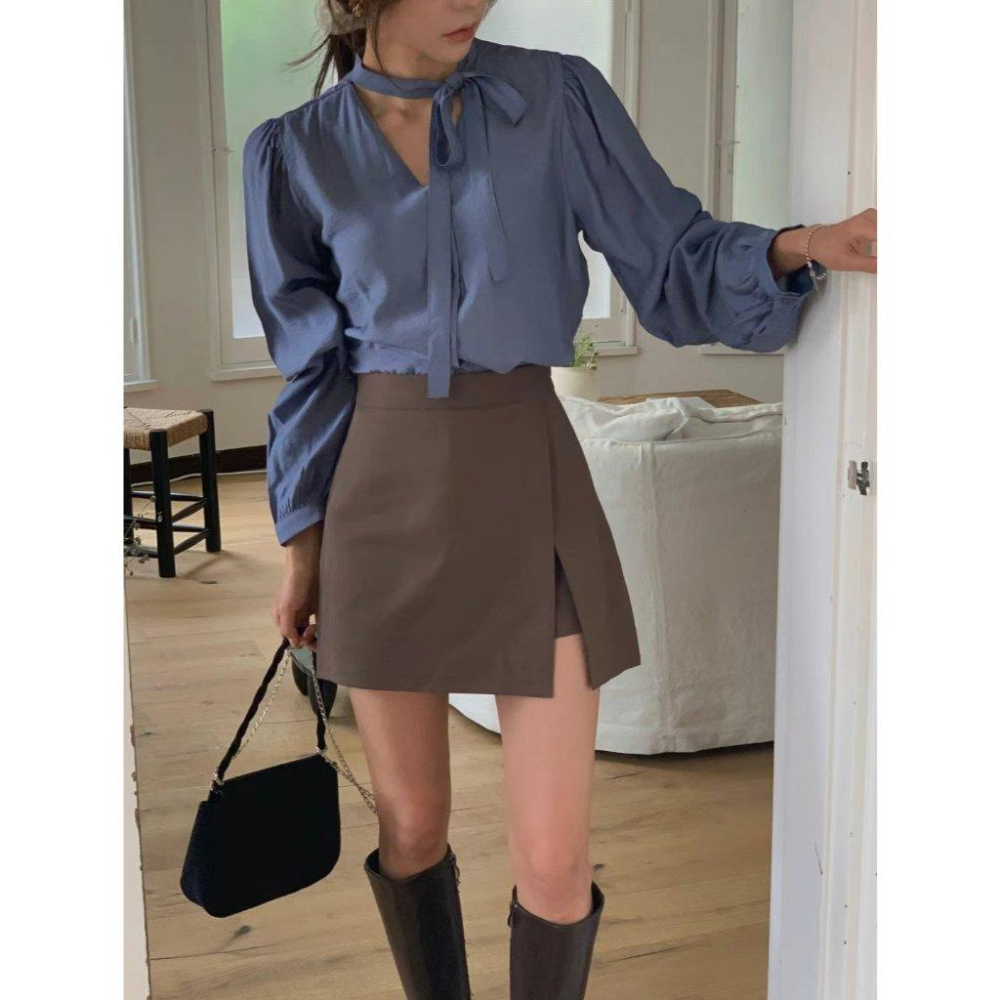 VENUSY｜正韓🇰🇷 - 韓國東大門空運直送台灣｜A字旁開短褲裙-細節圖6