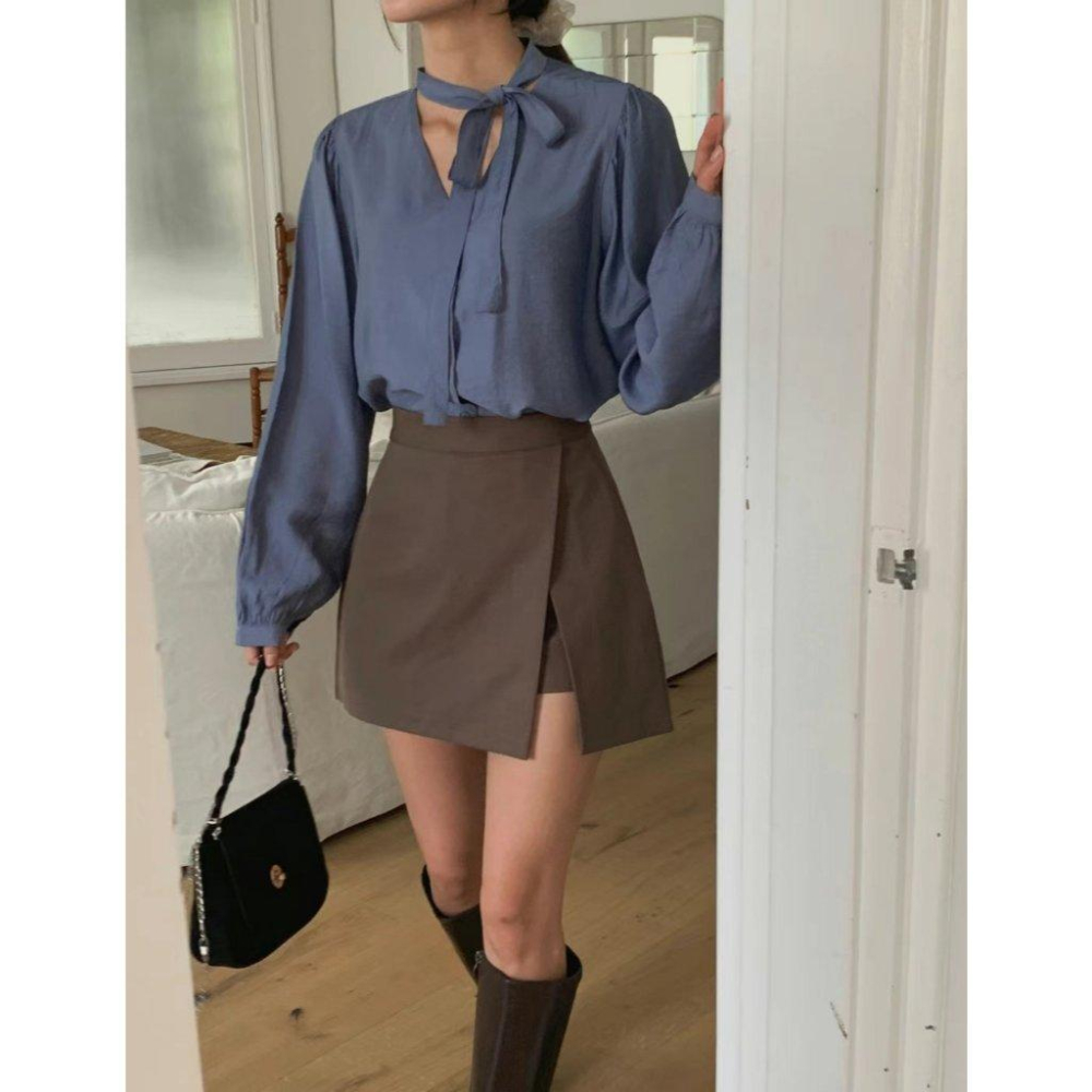 VENUSY｜正韓🇰🇷 - 韓國東大門空運直送台灣｜A字旁開短褲裙-細節圖8