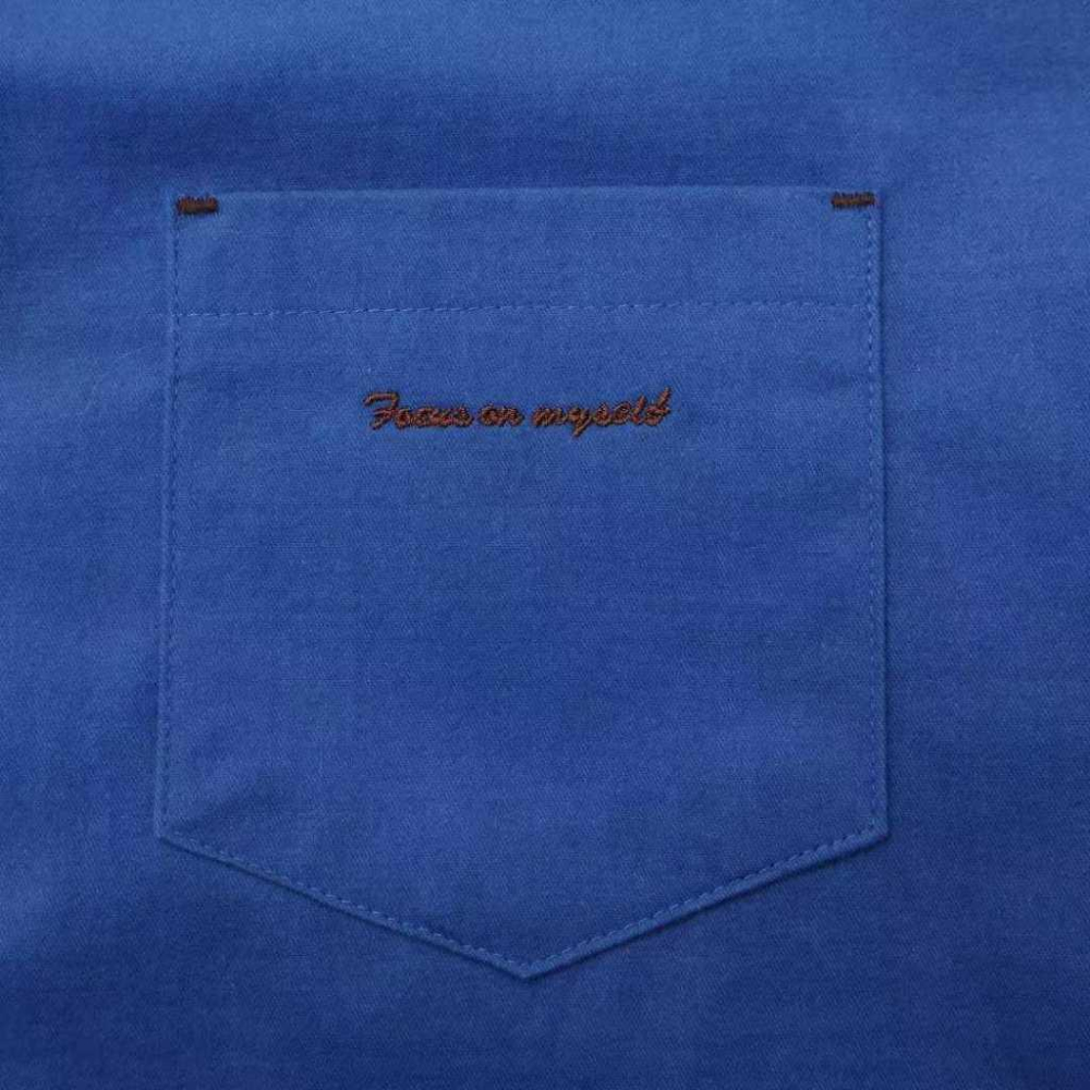 【100%純棉】VENUSY｜正韓🇰🇷 - 韓國東大門空運直送台灣｜刷毛字母純棉襯衫-細節圖7