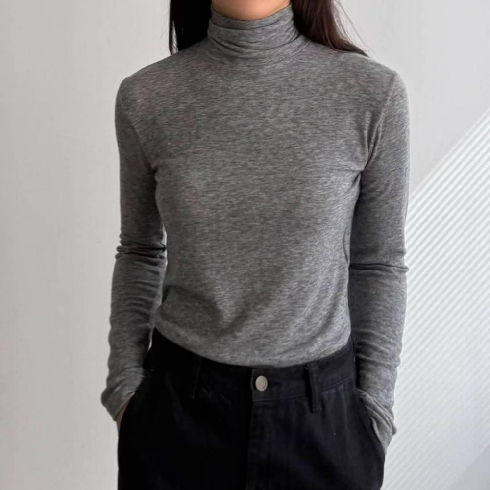 【親膚不刺癢】VENUSY｜正韓🇰🇷 - 韓國東大門空運直送台灣｜柔軟羊毛高領毛衣 內搭-細節圖2