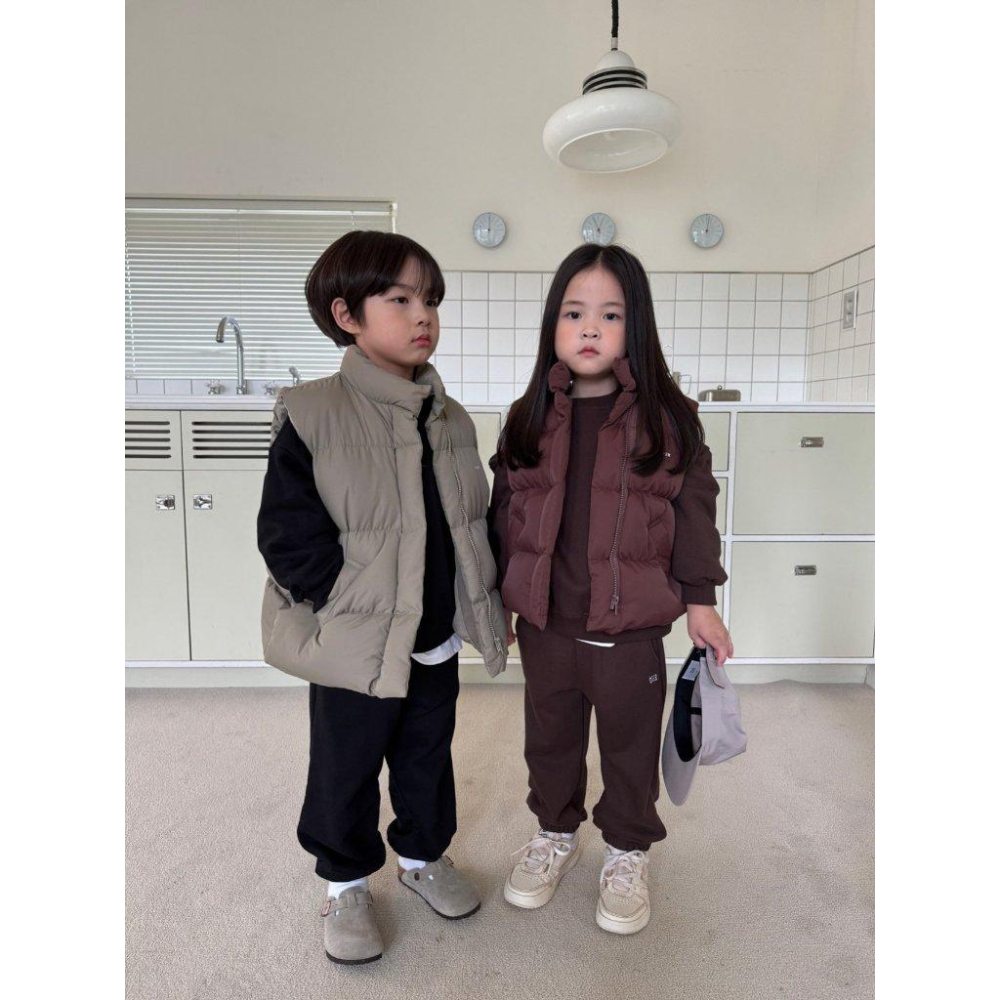 【100%高保暖棉】VENUSY_baby｜正韓OURS童裝🇰🇷 - 韓國東大門空運直送台灣｜內鋪棉防風背心 親子裝-細節圖4