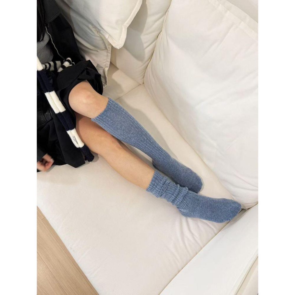 【怕冷女孩必收-暖羊毛】VENUSY｜正韓🇰🇷 - 韓國東大門空運直送台灣｜羊毛及膝襪 長襪-細節圖8