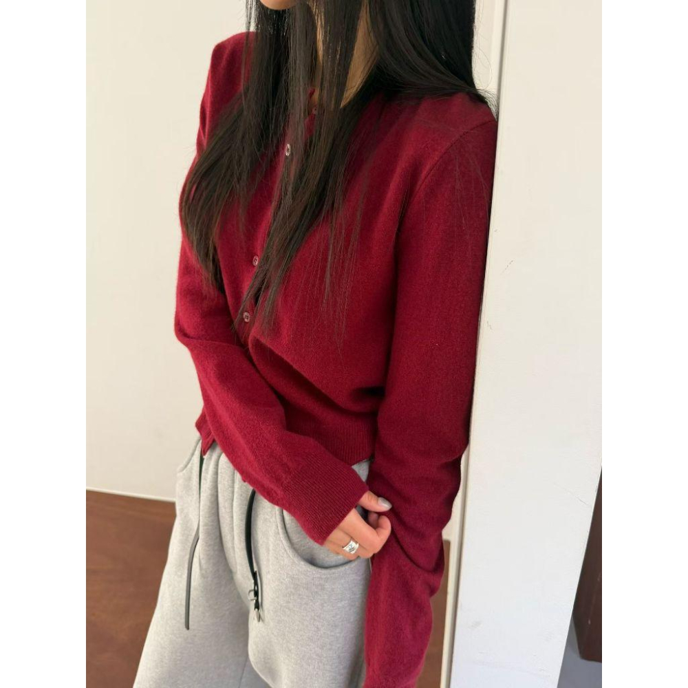 【高質感親膚】VENUSY｜正韓🇰🇷 - 韓國東大門空運直送台灣｜針織開衫外套-細節圖3