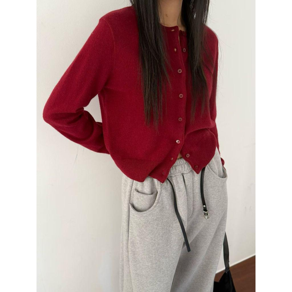 【高質感親膚】VENUSY｜正韓🇰🇷 - 韓國東大門空運直送台灣｜針織開衫外套-細節圖7