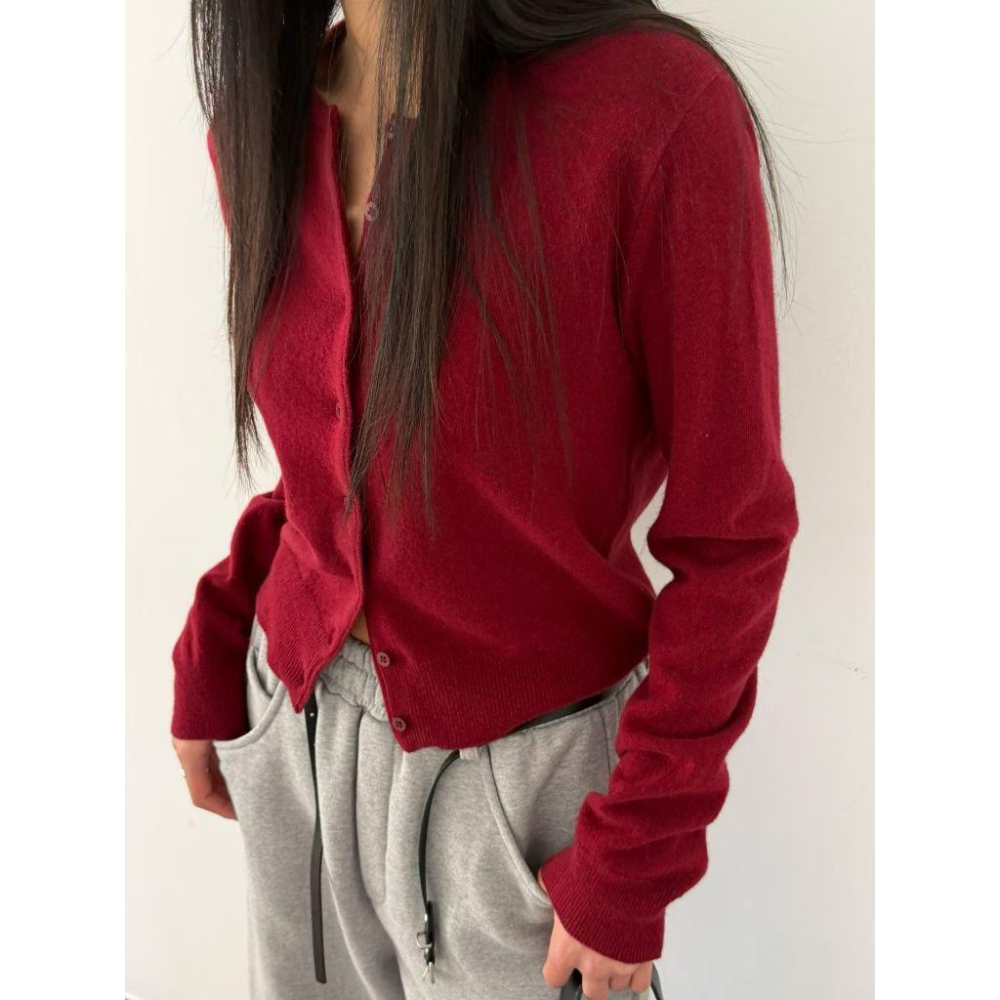 【高質感親膚】VENUSY｜正韓🇰🇷 - 韓國東大門空運直送台灣｜針織開衫外套-細節圖8