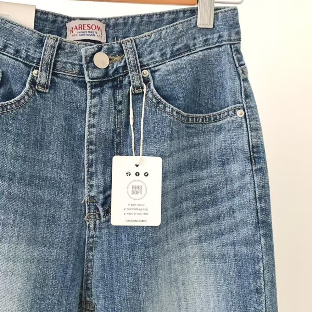 【顯瘦提臀大長腿】VENUSY｜正韓🇰🇷 - 韓國東大門空運直送台灣｜微彈喇叭牛仔褲-細節圖8