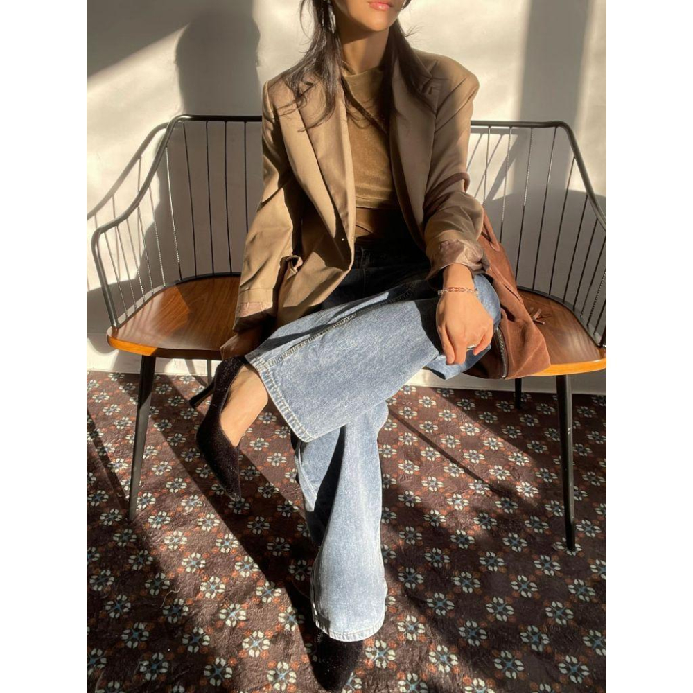 【穿上就不想換♥︎】VENUSY｜正韓🇰🇷 - 韓國東大門空運直送台灣｜日常感半寬鬆直筒牛仔褲-細節圖5