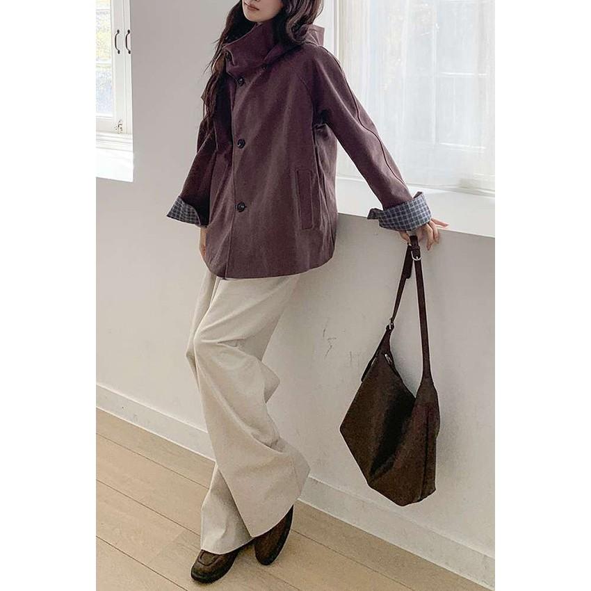 【頂級全牛皮・極簡大容量】VENUSY｜正韓 - LE-JUNEV ♡ 韓國熱門設計師品牌｜質感皮革單肩流浪包-細節圖5