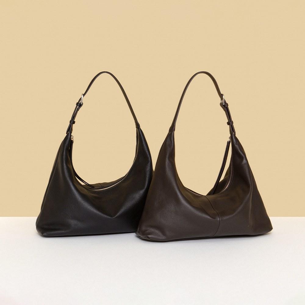 【天然牛革・慵懶流浪感】VENUSY｜正韓 - LE-JUNEV ♡ 韓國熱門設計師品牌｜全牛皮單肩流浪包-細節圖4